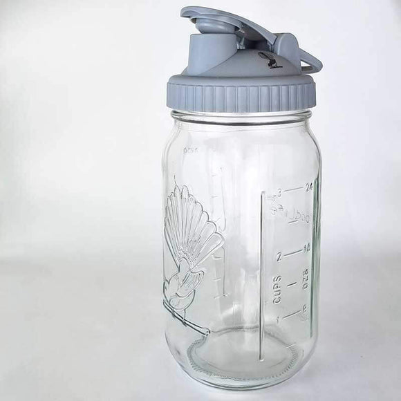 1 Ltre Glass jar with Store & Pour lid (Single or set of 4)