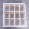 Set of 12 spice jars thickened high borosilicate glass 6x8cm.