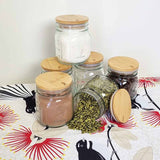 Airtight Bamboo lid for 86mm wide glass jars
