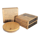 Airtight Bamboo lid for 86mm wide glass jars