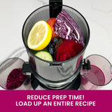 *New*Omega OMJCSMVBBK13 Time Saving Cold Press Batch Juicer *Due 10AUG*