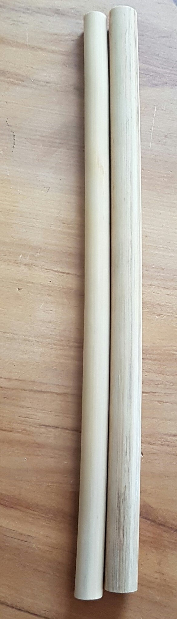 2 x Natural Bamboo straws
