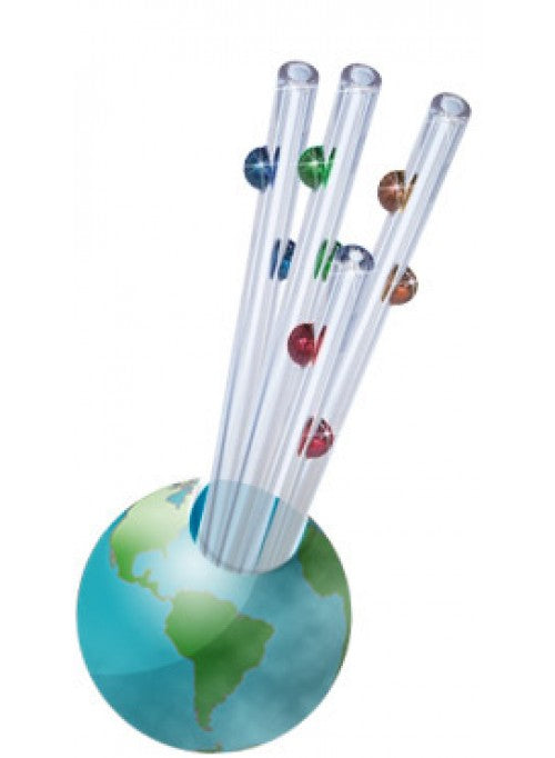 Dharma Glass Straw Single decorative dot design.  Strongest glass- Life Time Guarantee.
