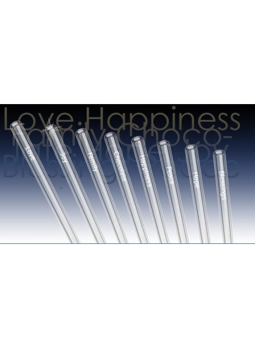 Dharma glass straw:  Single straw etched with Inspirational word