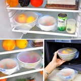 Silicone reusable food covers:  4 pack