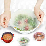 Silicone reusable food covers:  4 pack